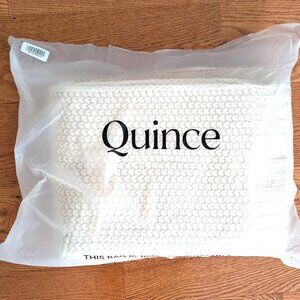 NWT QUINCE 50x60 Cotton Fisherman Throw Natural